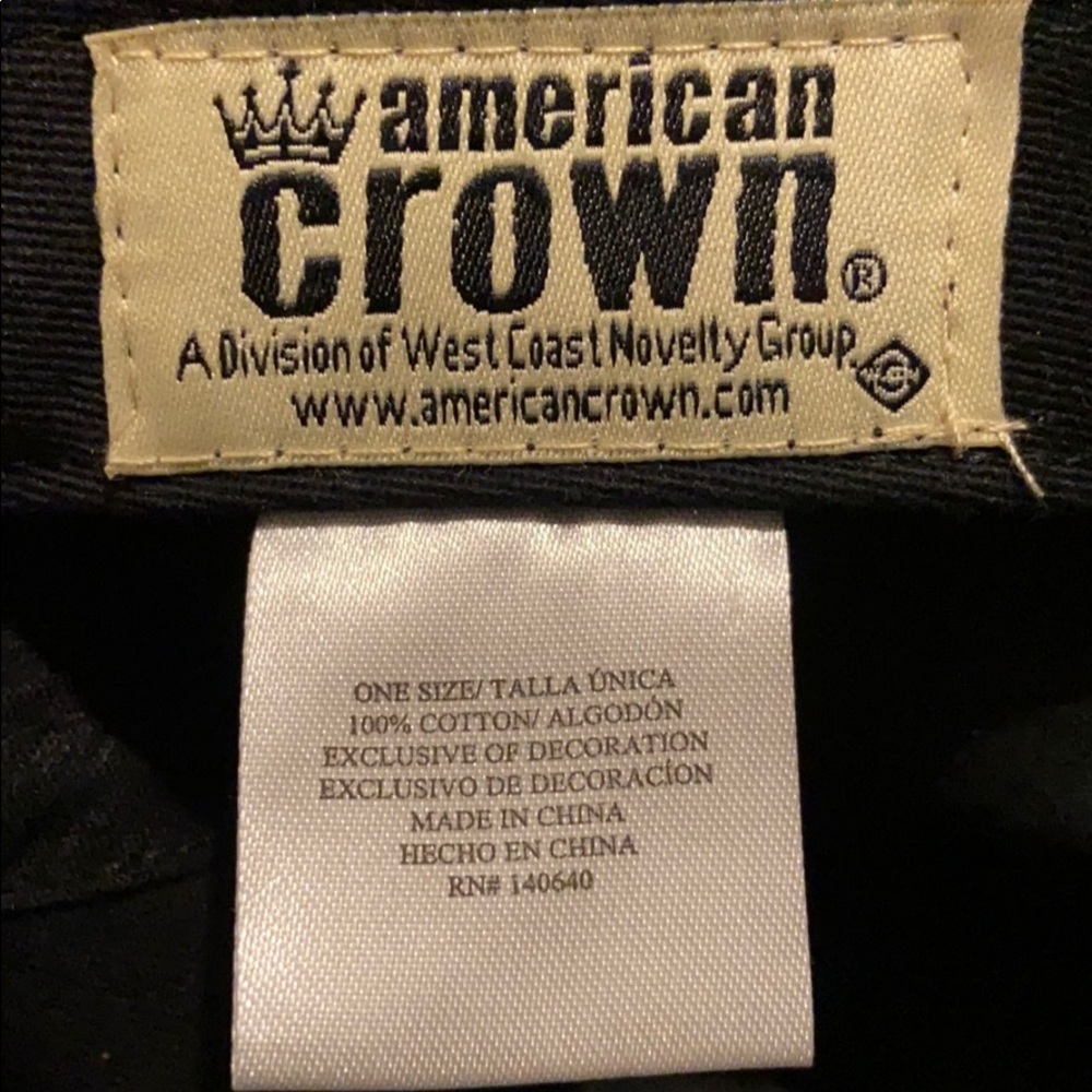 USA black hat with red, white and blue rhinestones - Picture 6 of 6